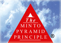 The Minto
                  Pyramid Principle is the powerful and compelling
                  process for producing everyday business documents –
                  they to-the-point memos, clear reports, successful
                  proposals, or dynamic presentations.
